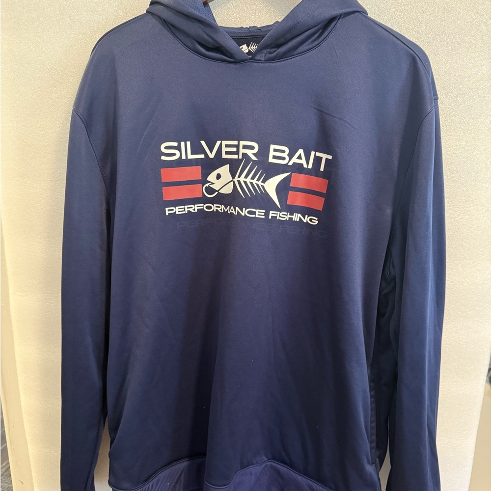 Silver Bait Men's Navy Performance Fishing Hoodie
